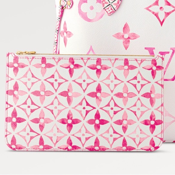 Louis Vuitton Handbags - Louis Vuitton By the Pool Pink and White Neverfull Pouch